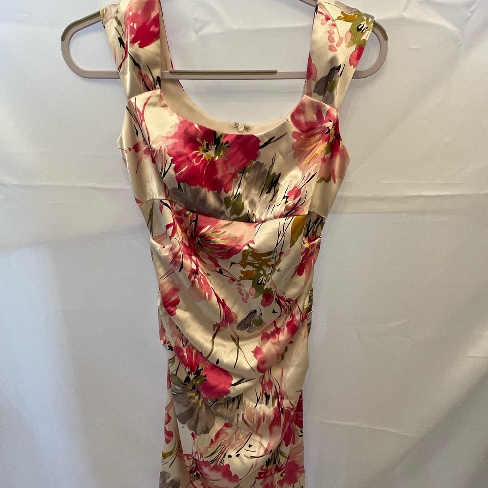 London Style Nights Cream and Pink Dress